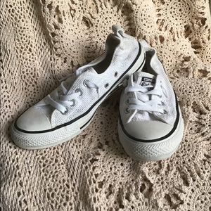 Converse shoreline slip on Unique mesh white Sz 7